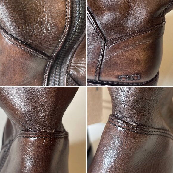 BED STU Manchester Distressed Brown Leather Tall Riding Boots BedStu Size 6.5 - Picture 10 of 16